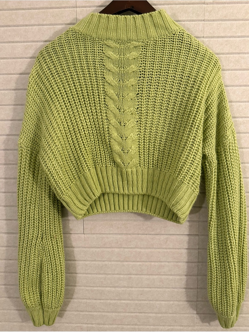 Princess Polly Benson Cropped Sweater in Green